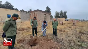 کاشت ۶٠۶٧ اصله نهال به همت گروه&zwnj;های جهادی و بسیجیان در قوچان