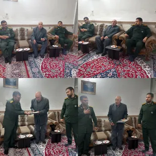 دیدار از خانواده شهداء در شهرستان بافت