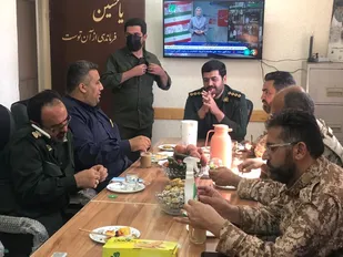 سرکشی جانشین سپاه شاهرود از فعالیت های حوزه های بسیج در امر انتخابات