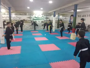 بازدید مسئولین حوزه دو جندالله میبد از کلاس جودو کیوکوشین نوجوانان