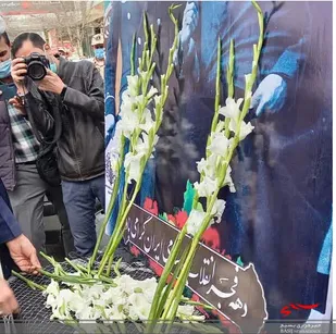 گلباران تمثال امام راحل در شیروان