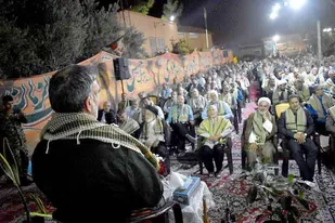 گردهمایی پیشکسوتان عرصه جبهه و جنگ شهرستان های بافق و بهاباد در بهاباد