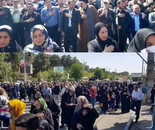 تشییع پیکر شهید گمنام دوران دفاع مقدس در پاکدشت
