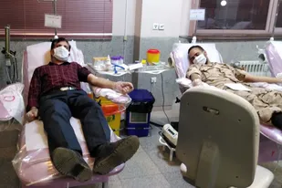 نذر خون توسط شورای حوزه مقاومت بسیج روح الله ناحیه مرکزی یزد