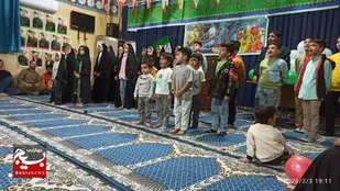 برگزاری جشن نیمه شعبان در حسینیه حاج قاسم سلیمانی میرجاوه