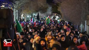 خروش شبانه عزاداران شهادت قائد امت حضرت آیت الله خامنه ای در قزوین