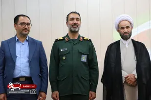 آیین تکریم و معارفه فرمانده ناحیه مقاومت بسیج خنداب