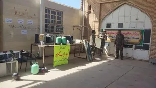 رزمايش خنکای مهربانی به یاد شهدای خدمت در آغاجاری