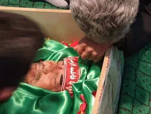 مراسم وداع با شهید جستجوگر نور محمود حاجی قاسمی در بسطام+ تصاویر