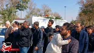 مراسم خاکسپاری و یادبود والده مکرمه سردار قریشی &laquo;حاجیه خانم جعفری&raquo;