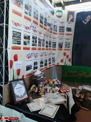 مشارکت  کانون بسیج هنرمندان شهرستان فریمان در امر گشایش نمایشگاه دست آوردهای پایگاه ها و کانون های شهرستان فریمان