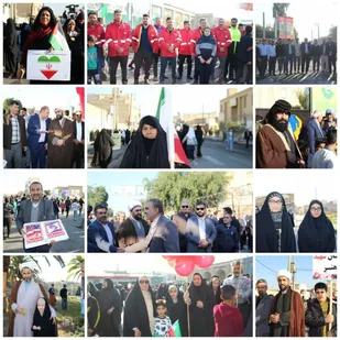 برگزاری راهپیمایی ۲۲ بهمن در شهر پیامبر باران شوش&nbsp;