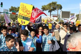 راهپیمایی باشکوه ۱۳ آبان مردم ولایتمدار دامغان به روایت تصاویر