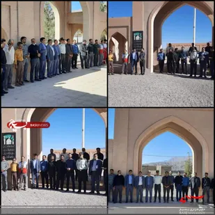 به مناسبت هفته دولت غبار روبی قبور مطهر شهداء توسط حوزه امام حسین (ع)ومسئولین شهر در گلزار شهداء گلباف