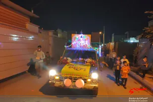 برگزاری کاروان شادی توسط پایگاه مقاومت بسیج شهید مبارک جمالی چغادک