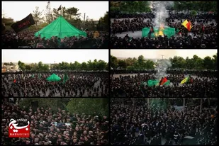 از حضور دسته های عزاداری در گلزار شهدا تا مراسم خیمه سوزان در سرخه