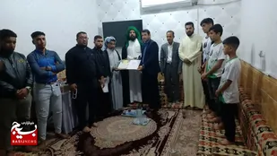 دیدار و تجلیل از خانواده شهید امین عبیات در حمیدیه انجام شد