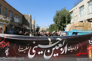 راهپیمایی جاماندگان اربعین حسینی در تکاب برگزار شد
