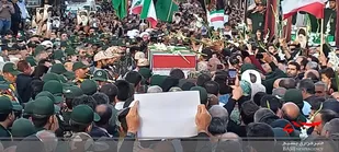 تشییع پیکر شهید سیدعباس فاطمیه با حضور پرشور مردم انقلابی ارومیه