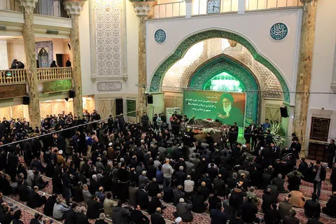 مراسم وداع با پیکر آیت‌اللّه هاشمی شاهرودی