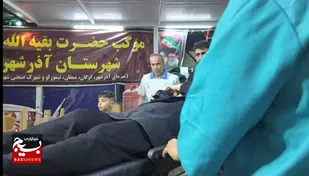 نجات یک زائر از مرگ حتمی توسط کادر درمانی موکب بقیه الله اعظم شهرستان آذرشهر