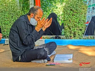 مراسم پرفیض دعای عرفه در اردوگاه شهید رجایی محمد شهر با رعایت کامل پروتکل های بهداشتی برگزار شد