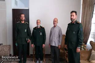 دیدار فرمانده گروه مهندسی ۴۳ امام علی (ع) و فرمانده سپاه ملایر با بازنشستگان