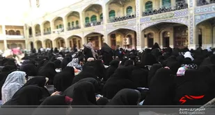 حضور پرشور خواهران در مراسم دعای عرفه