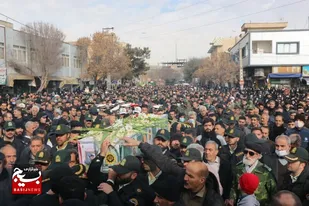 تشییع باشکوه پیکر مطهر شهید مدافع وطن "کشوری نیا" در ساوه