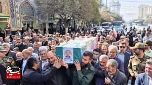 پیکر جانباز ۷۰ درصد شهید در مشهد تشییع و به خاک سپرده شد