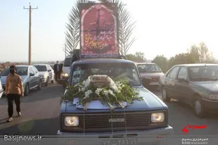 تشییع باشکوه سرهنگ پاسدار عبدالحسین محمدحسینی مدیر بسیج سازندگی سپاه امام علی (ع) تنگستان
