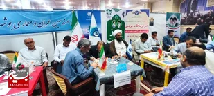 برپایی میز خدمت توسط سازمان بسیج مهندسین، عمران و معماری استان بوشهر