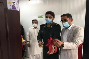 افتتاح خانه بهداشت کارگری و غبار روبی مزار شهدا درچابهار