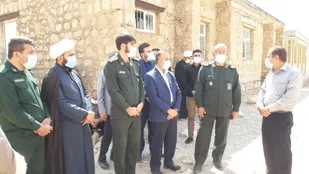 حضور سردار معین پور در لالی و بازدید از چند طرح الگویی دهستان حتی