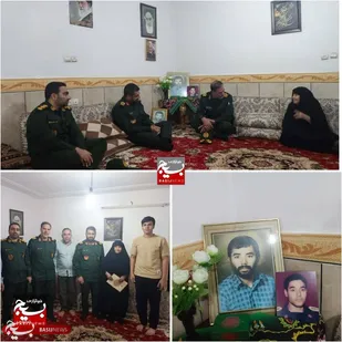دیدار سردار باقری و سردار علیپور با خانواده شهیدان دهقانی در خرم آباد