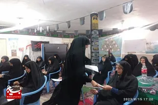 مسابقه حفظ زیارت عاشورا در پایگاه بسیج سرخه برگزار شد