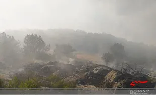 حضور بالگرد هوانیروز سپاه در اطفای حریق جنگل های ارسباران
