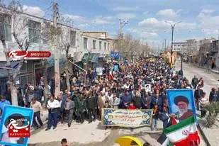 حضور مردم بصیر شهرستان درگزین در راهپیمایی روز قدس