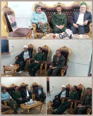 دیدار با خانواده شهدا و تنها رزمنده عملیات بیت المقدس در شهر آیسک