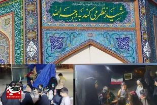 خدمات رسانی جهادی موکب&zwnj;ام البنین (س) هندیجان درجوار شهدای گمنام