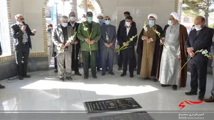 مراسم غبارروبی مزار شهدای شهرستان زاوه