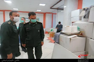 بازدید فرمانده سپاه ملایر از کارگاه تولید ماسک