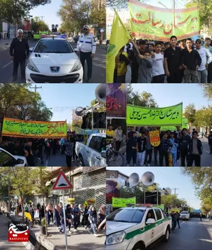 راهپیمایی ۱۳ آبان با حضور تشیع و تسنن در شهرستان مرزی تایباد