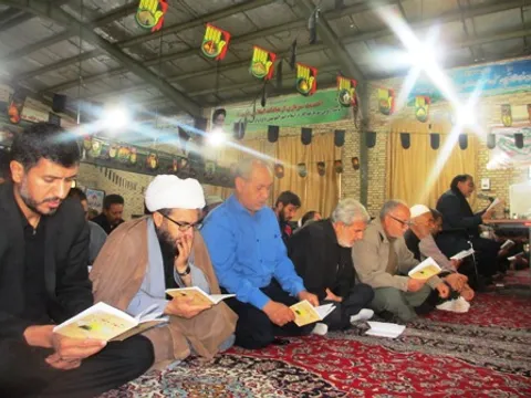 به مناسبت هفته دفاع مقدس دعای ندبه در ناحیه مانه و سملقان برگزار شد