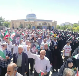 مردم ایلام در حمایت از مظلومان غزه راهپیمایی کردند