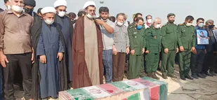 برگزاری آئین تشییع و خاکسپاری شهید محمد سعید نظری در باغملک