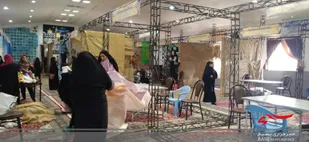 روایت تصاویر از مراحل برپایی نمایشگاه اسوه در سمنان