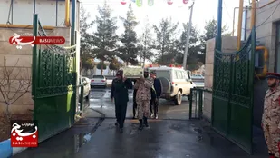 استقبال ازپیکر پاک شهید گمنام در ناحیه مقاومت بسیج حضرت امیرالمومنین(علیه السلام)