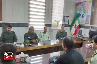 دیدار فرمانده و کارکنان ناحیه مقاومت بسیج سپاه زهک با فرمانده انتظامی شهرستان زهک