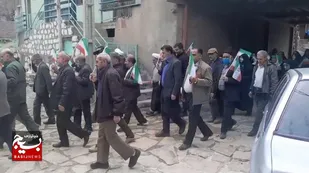 حضور پرشور اهالی روستای ایول در راهپیمایی باشکوه روز قدس